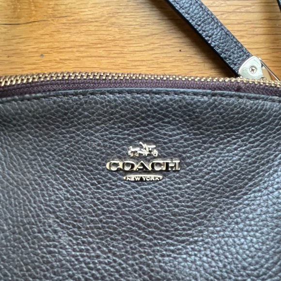 Coach New York Kelsey Pebbled Leather Top Handle Satchel Brown Bag Purse - Picture 2 of 7